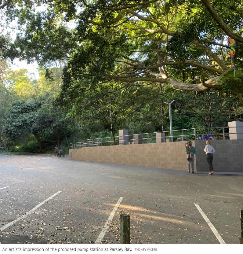 Artists impression of the new pump station in Parsley Bay