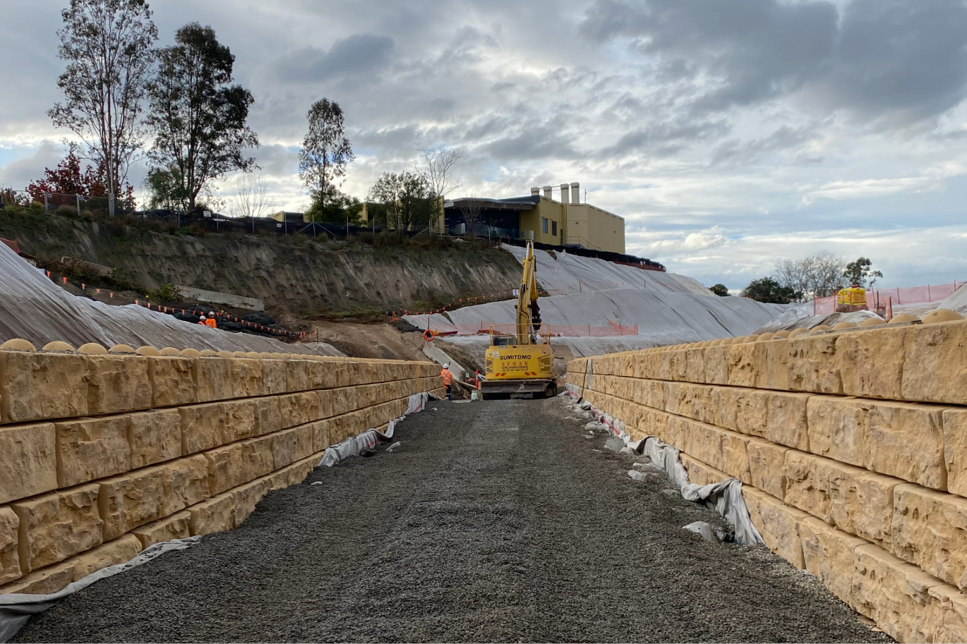Construction on the Boundary Creek Remediation