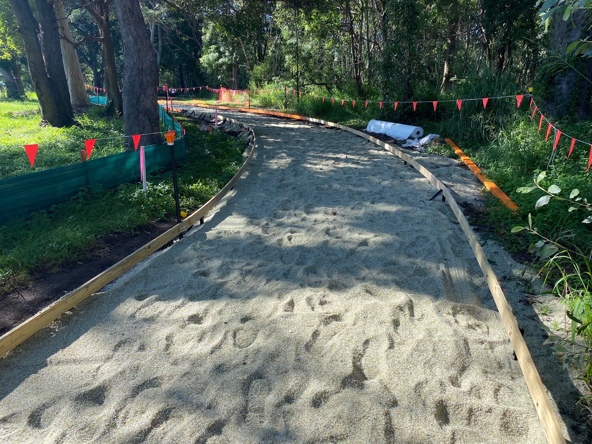 Construction on the Minnippi Parklands Shared Path