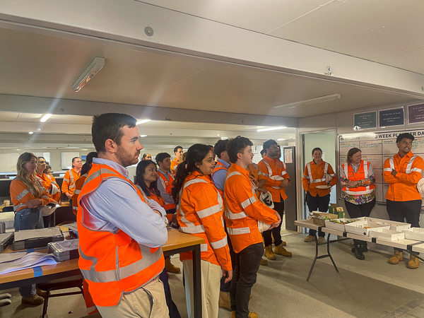 Team building onsite at the Hill Road Upgrade