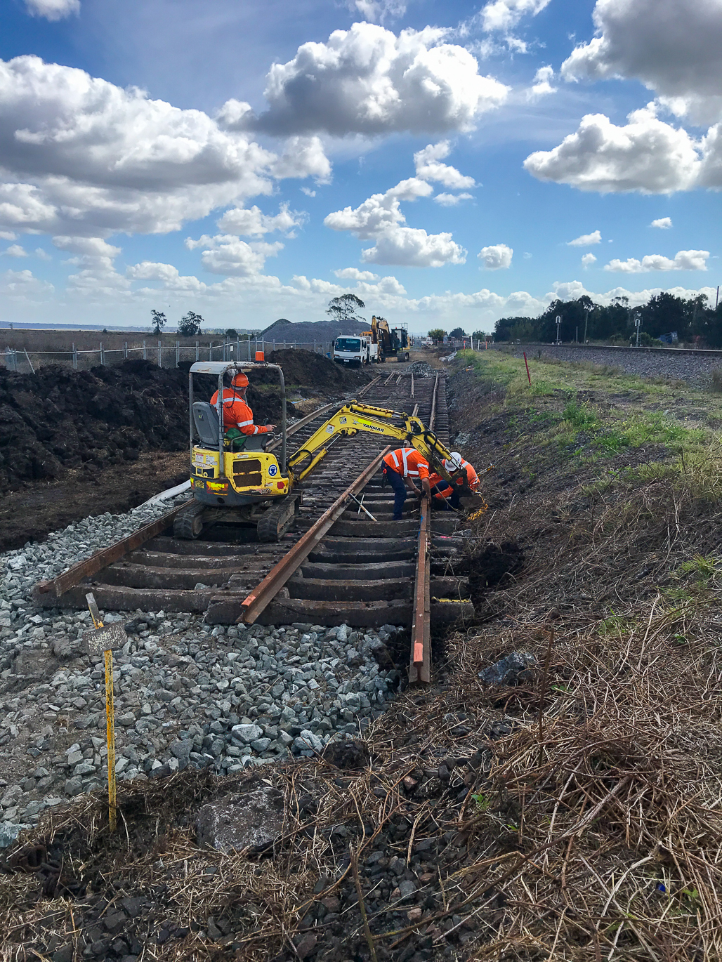 Track works at Hexam, NSW