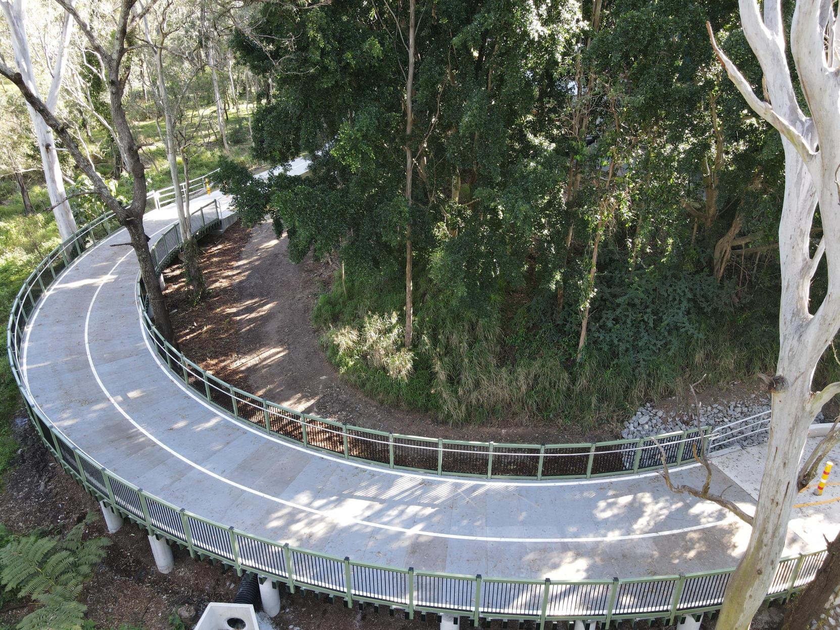 Shared paths, cycleways, pedestrian bridges, and boardwalks